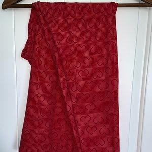 LuLaRoe Leggings TC2 Valentine Hearts Red